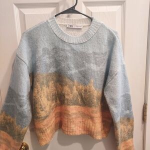 Zara Women's Printed Mountain Sweater